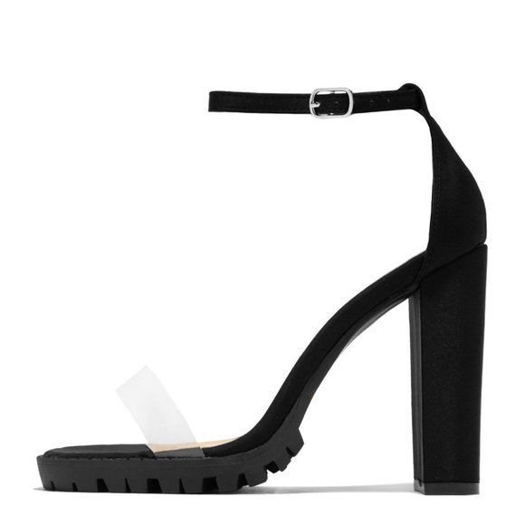 NEW๐ฅ Transparent Open Toe Heel Sandal Ankle Strap - Picture 7 of 9